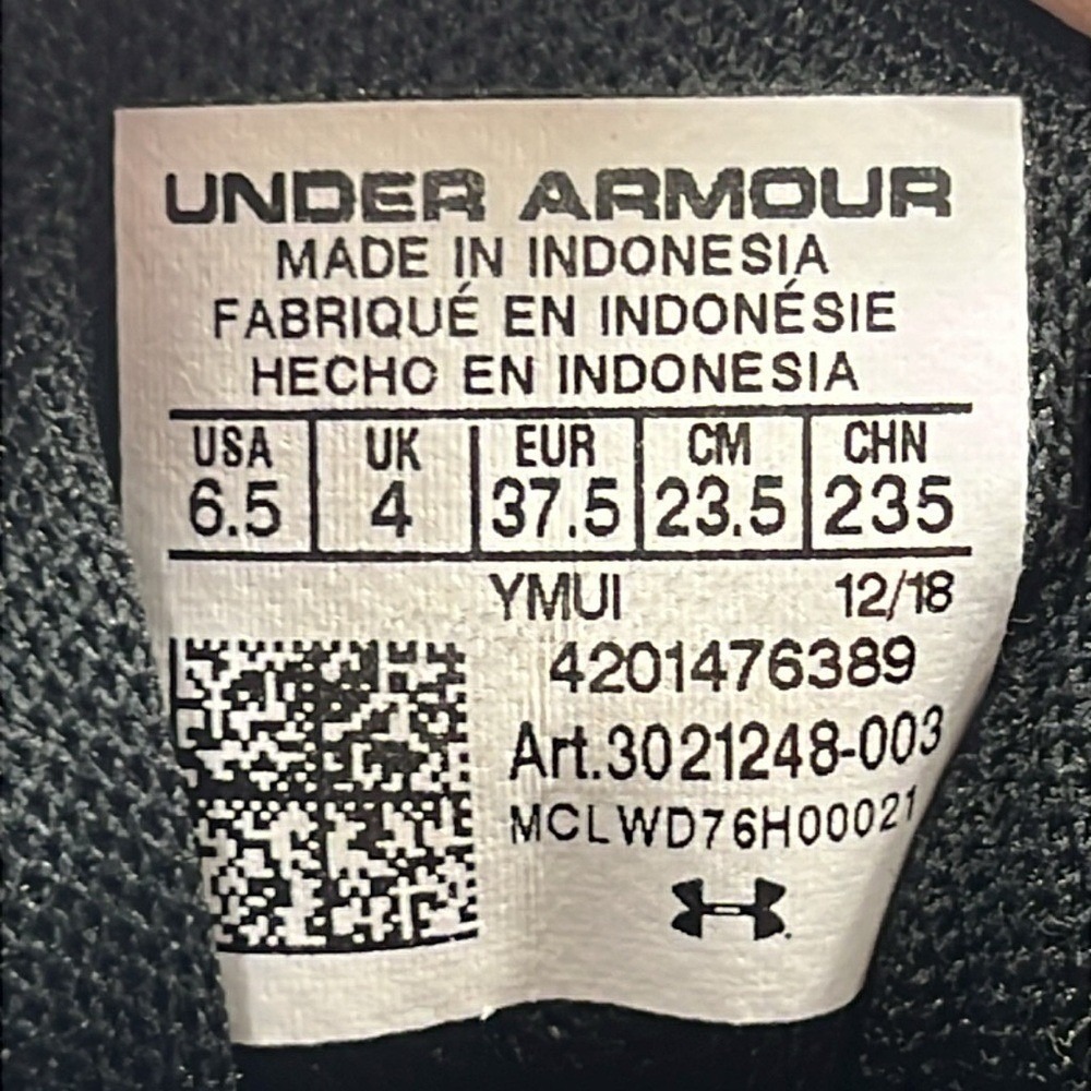 Under Armour Surge SE Running Shoes Womens Size 6.5 Black - Picture 4 of 9